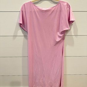 Leith - short sleeve pink ruched dress - SIZE L